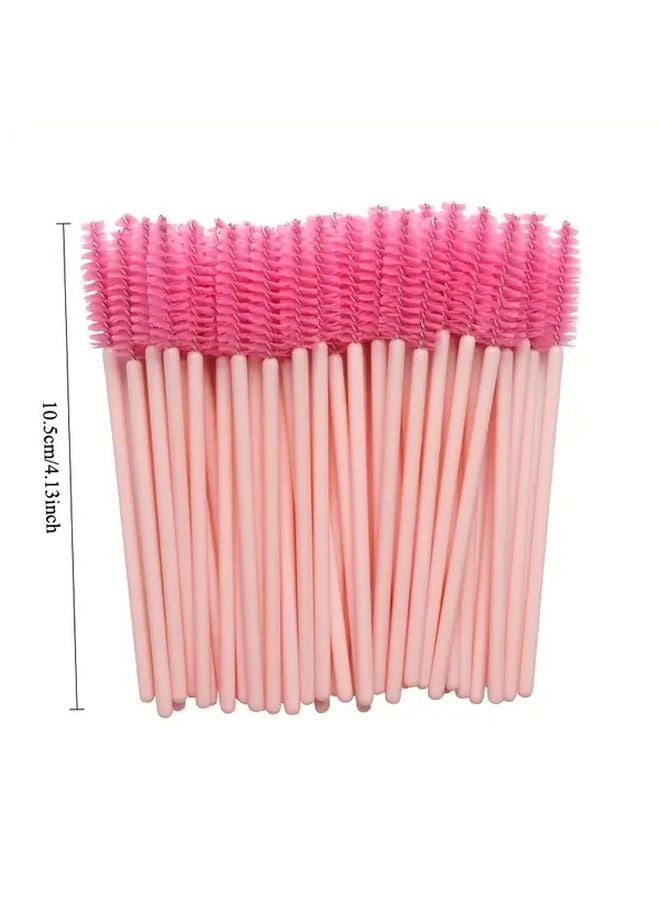 10pcs Pink Disposable Eyelash Brushes Soft Head Mascara Wands For Lash Extensions - Image 4